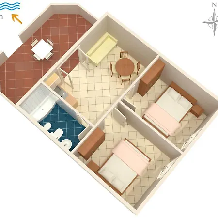 By The Sea Pomena, Mljet - 10426 Apartament